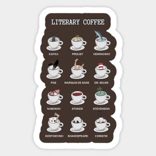 Literary coffee for readers Sticker